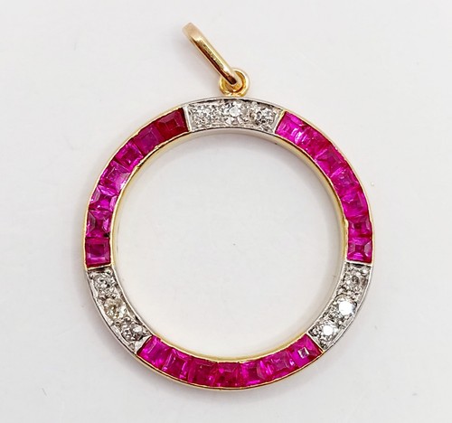 Ciondolo art deco - , 18k