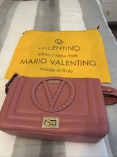 Borsa a mano Mario Valentino tracolla in pelle rosa Alice Rock nuova dust bag