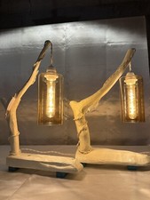 lampada in legno artigianale