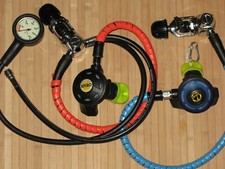 EROGATORI TECHNISUB SPIRO + MANOMETRO + FRUSTA ATTACCO GAV + ACCESSORI IN FOTO