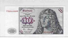 1980 GERMANIA Banconota 10 MARCHI TEDESCHI