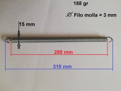 Molla trazione 280 - molla, 280/318