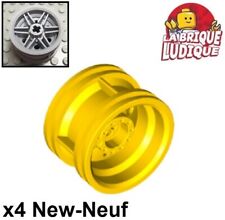 Lego 4X Ruota Cerchio Wheel 30.4 Mm D. X 20 Rinforzato Giallo 56145 NUOVO