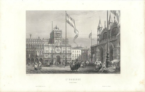 Stampa antica venezia torre - stampa,