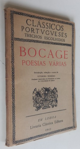 Bocage poesias varias - poesias,