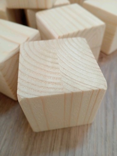 50pz cubi legno abete - 50pz, di
