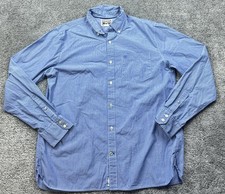 Converse One Star Shirt Mens Large Blue Pinstripe Button Down Collar Long Sleeve