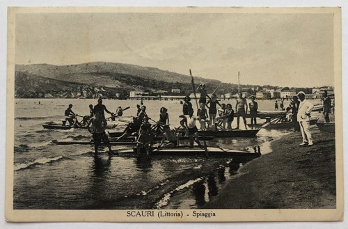 Cartolina scauri mare spiaggia - cartolina,