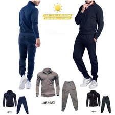 TUTA LEGGERA UOMO AUTUNNALE COTONE APERTA COMPLETO CASA SPORT CORSA LAVORO EVG