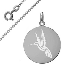 Piatto incisione colibrì -