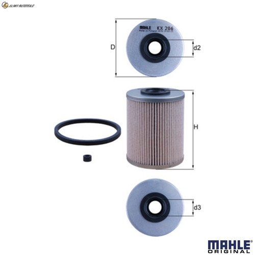 Filtro carburante 206d per - kx,