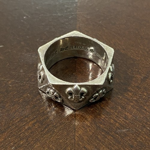 Anello pentagono fleur cuori - anello,
