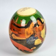 UOVA DI STRUZZO decoro Serigrafia Arearea (felicità) di Paul Gauguin By Masini