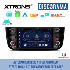 AUTORADIO ANDROID 11 FIAT PUNTO EVO STEREO TOUCH 6,2" NAVIGATORE WIFI OCTA-CORE