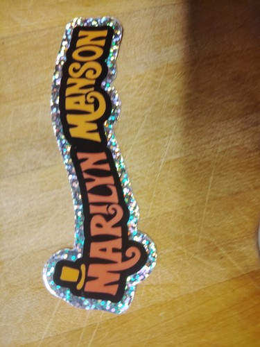 Marilyn manson glitter sticker - marilyn,