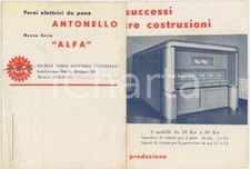 1950 ca MONZA Forni elettrici da pane ANTONELLO - Serie ALFA - Pieghevole