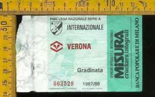 Biglietto Calcio Campionato 1987/1988 Inter Verona