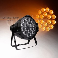 Par LED Professionale 18x18W 6in1 DMX RGBWA-UV con connessioni Powercon In/Out W