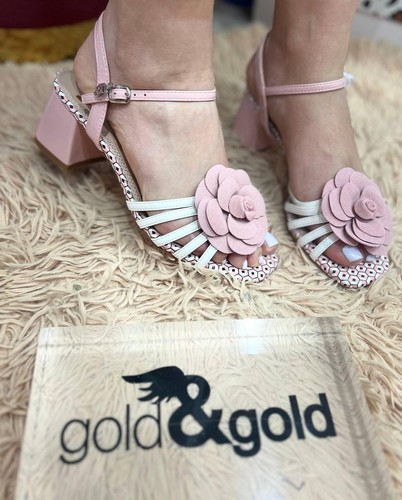 Sandalo donna gold pink - gold&gold,