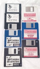 LOTTO 7 FLOPPY PC WINDOWS 3.1 IBM IL MISTERO DEL CORVO NERO ITALIANO 1993 1994