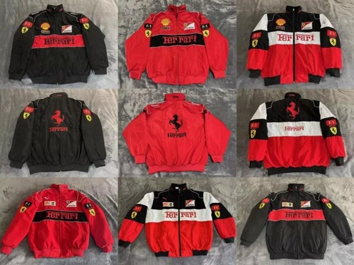 Giacca ferrari ricamata cotone - ferrari,