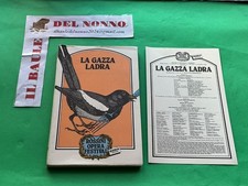 Libretto D'opera LA GAZZA LADRA - Rossini Opera Festival 1989 LR50