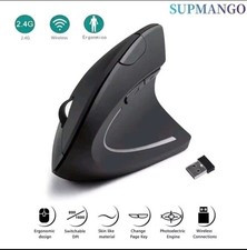  Gaming Mouse Verticale senza Filo - Nero