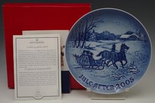 PIATTO PORCELLANA BING AND GRONDAHL 2005 PORTARE A CASA L'ALBERO DI NATALE NUOVO