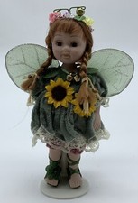 Fata Della Foresta Bambola In Porcellana Fatina Folletto Vintage Altezza 17 Cm -