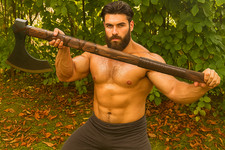 Ascia vichinga fatta a mano