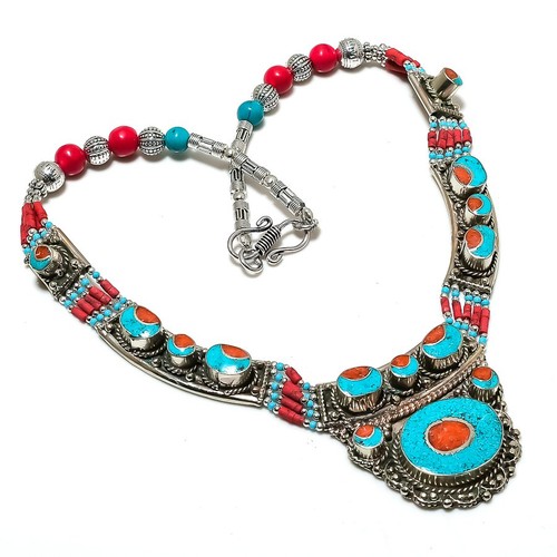 Collana turchese corallo rosso