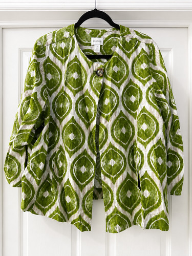 Blazer giacca lino stampa ikat - lino,