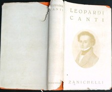Canti leopardi zanichelli 1945 - zanichelli,