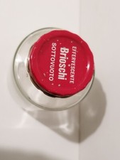 VINTAGE VECCHIA (ANTICA) BOTTIGLIA IN VETRO EFFERVESCENTE BRIOCHI TAPPO ROSSO
