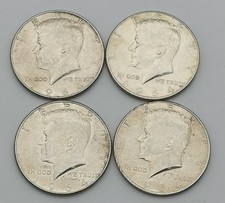 SILVER Lot of 4 Kennedy Half