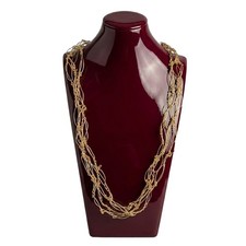 Collana Lunga Dorata Multifilo