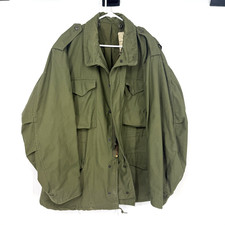 Giacca da campo vintage militare USA M65 cappotto clima freddo grande regolare anni 70 oliva