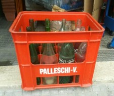 Cassette acqua Palleschi + bottiglie vintage Coca Cola Appia collezione vetrina