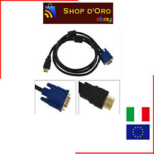 Cavo 1,8m da HDMI a VGA adattatore convertitore PC TV HD cavetto per XBOX360 ONE