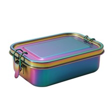 Porta pranzo in metallo antiperdite Bento Box acciaio inox con divisorio rimovibile4355