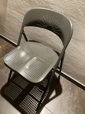 4 sedie pieghevoli Ikea Frode metallo verniciato grigio