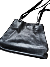 Borsa YURI vera pelle, nera, made in Italy, con custodia originale Dust Bag