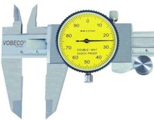 Calibro orologio 150/0,01 mm, calibro scorrevole con scala rotonda antiurto in custodia ABS