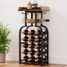 Portabottiglie Vino da Terra Portabicchieri Mini Bar Tavolo Armadio Salvaspazio