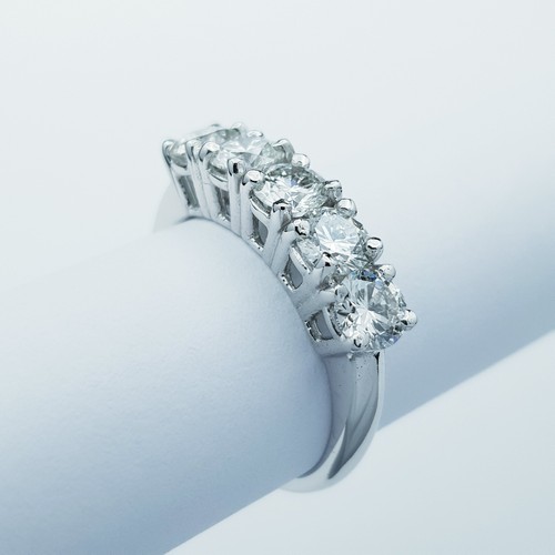 Anello veretta con diamanti - veretta, 5