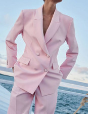 Giacca blazer doppiopetto rosa