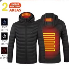 Giubbotto Riscaldante Elettrico Riscaldato USB Giacca Termica Ricaricabile Uomo