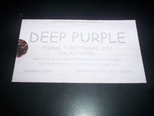DEEP PURPLE - 1 settembre 2001 Torino ITALY - CONCERT TICKET/BIGLIETTO CONCERTO