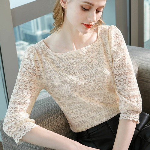Hot camicia donna fiori pizzo - hot-camicia,
