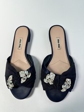 Sandali piatti Miu Miu blu